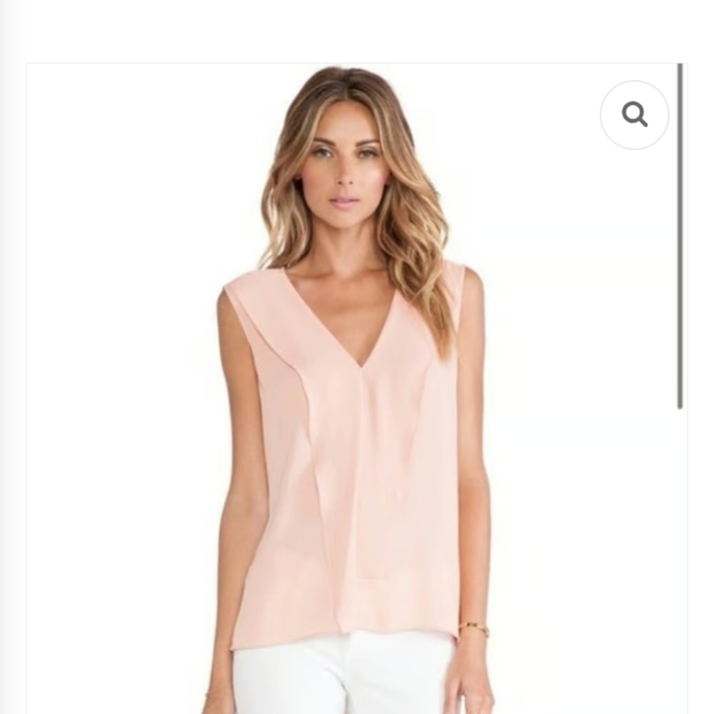 BCBGMaxAzria Light Pink Sleeveless Blouse